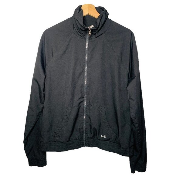 Under Armour Women's Black Windbreaker Full Zip XL - Picture 1 of 4